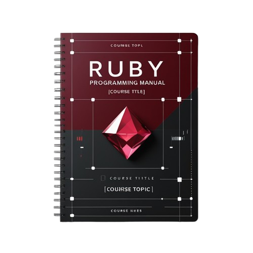 Ruby programming manual with a red gemstone on a white background