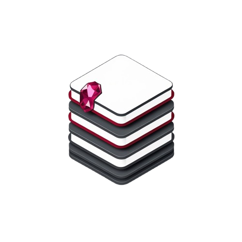 Stack of square coasters with a pink ribbon on a white background